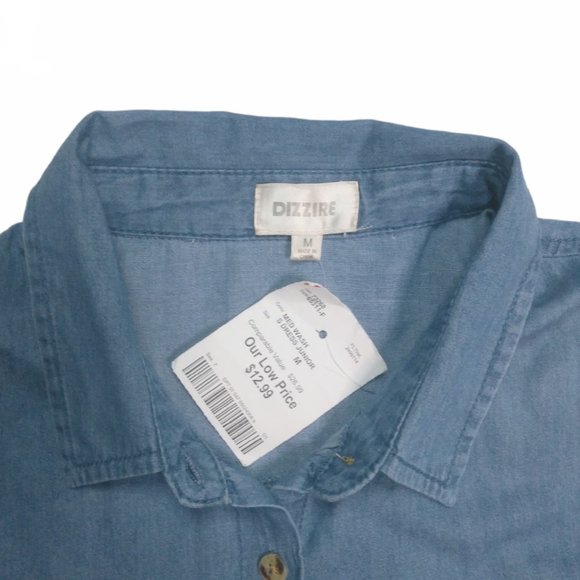 DIZZIRE Blue T-shirt Dress Junior Size (M) - Picture 5 of 7